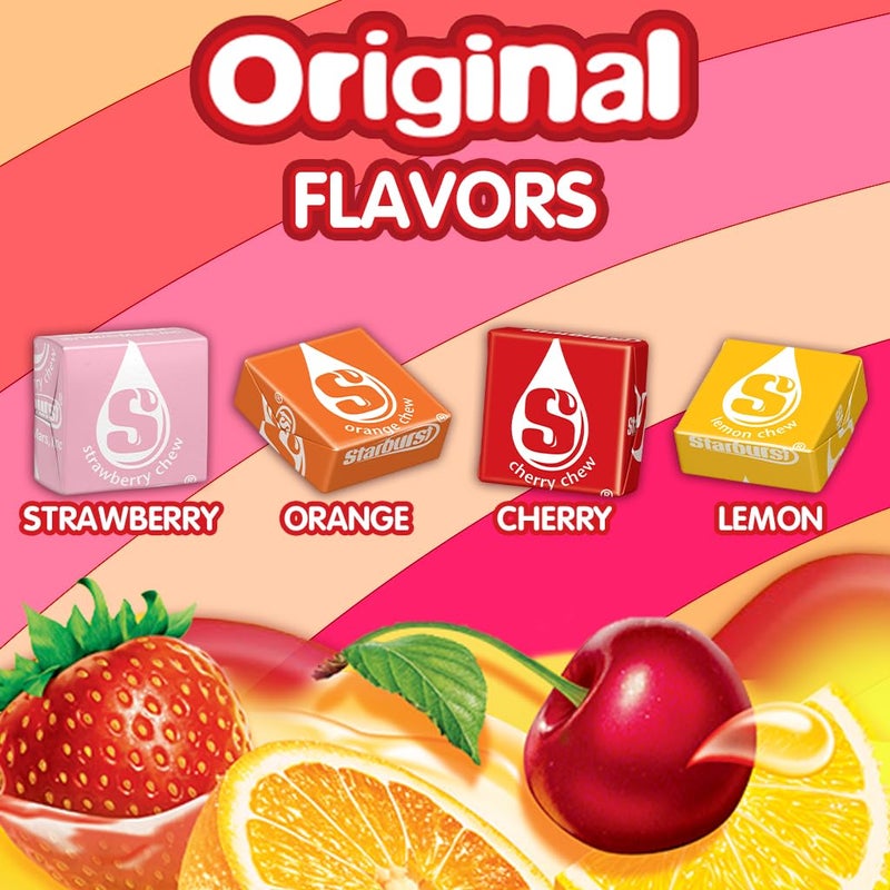 STARBURST Original Full Size Fruit Chews Candy Bulk, Chewy Candy for Parties, 2.07 oz (36 Single Packs) - Image 2